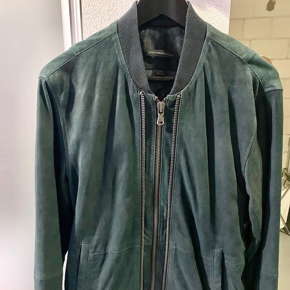 JOHN Varvatos Goatskin Suede Bomber Jacket. LIKE NEW!